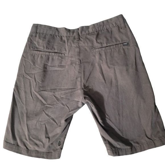 Volcom shorts mens size 32 gray chino flat front - Picture 2 of 6